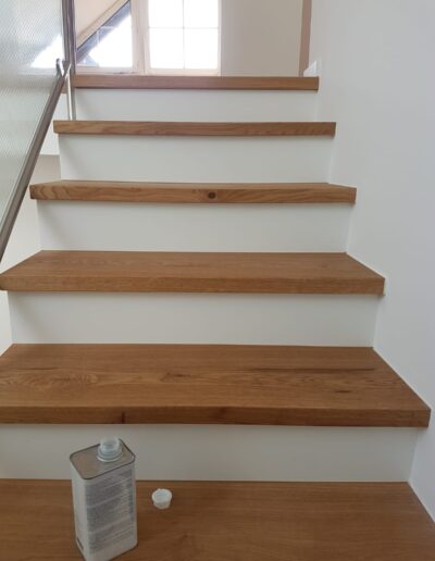 Parkett auf Treppe